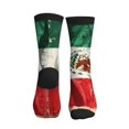 thumbnail image 2 of Men's Mexico-Flag- Print Novelty Athletic Socks Women's Digital Printing Funky Patterned Crew Socks, 2 of 7
