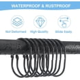 thumbnail image 4 of 24pcs Shower Curtain Rings, Rustproof Metal Shower Curtain Rings, Oval Shower Curtain Rings and Hooks, 4 of 5