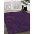 thumbnail image 3 of Ahgly Tapis d'Intérieur Lavable en Machine Carré Transitionnel Violet Profond, 7 Pieds Carré, 3 of 7