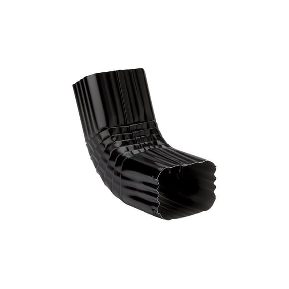 Codo Downspout Amerimax de aluminio negro 5x7x10 cm