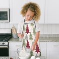 thumbnail image 4 of Multicolor Christmas Tree Pattern Kids Aprons for Girls and Boys,Adjustable Neck Strap Toddler Aprons for Kids Cooking Baking, 4 of 7