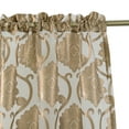 thumbnail image 3 of Regal Home Collections Milawi Jacquard Sheer Rod Pocket 2 Curtain Panels, 54"x 84" each, Brown, 3 of 7