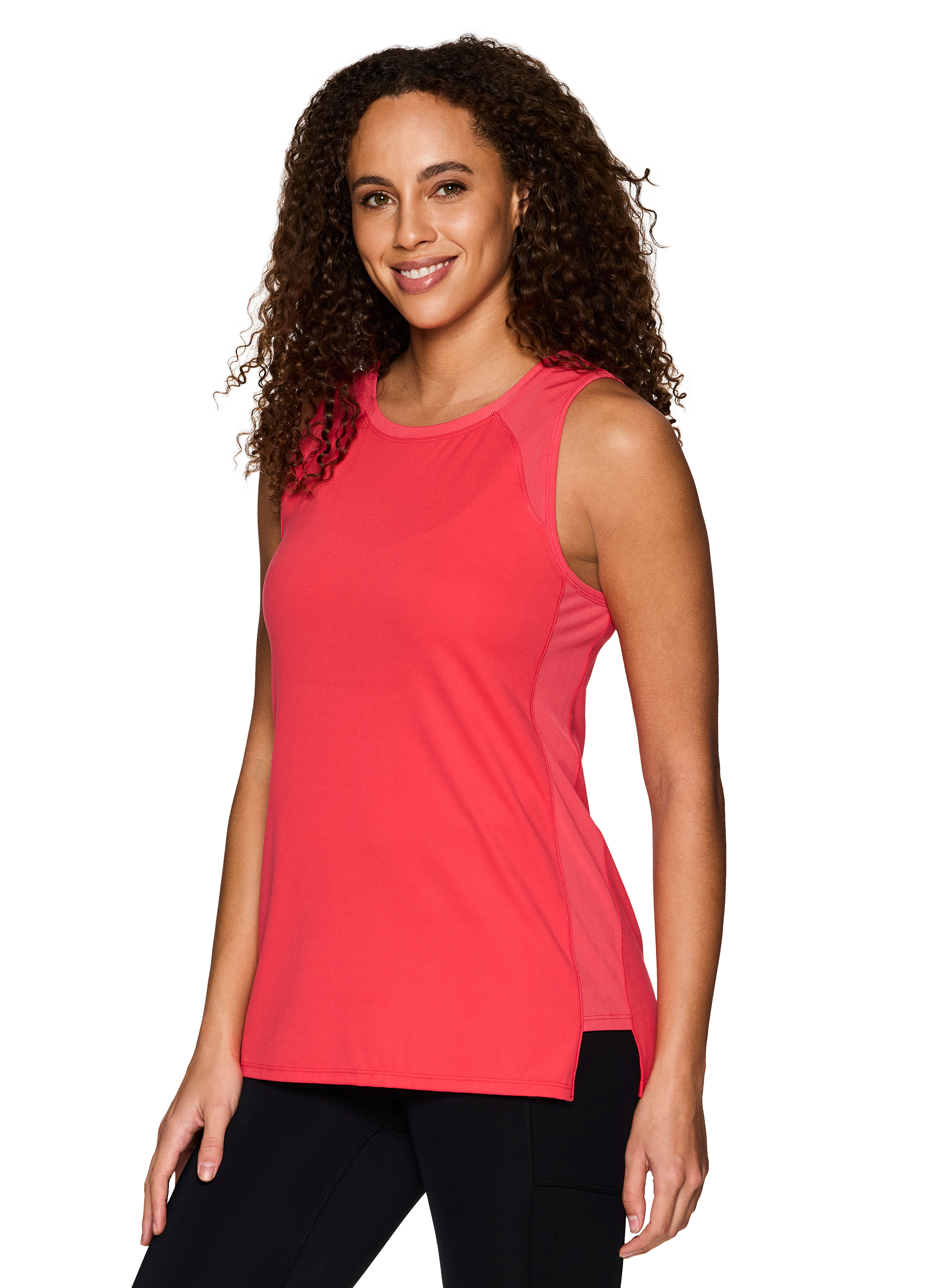 RBX Active Women's Tunic Ribbed Side Ultra Soft Tank Top