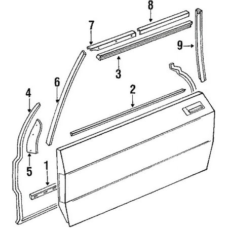 Genuine OE Mercedes-Benz Seal Strip - 107-725-05-66