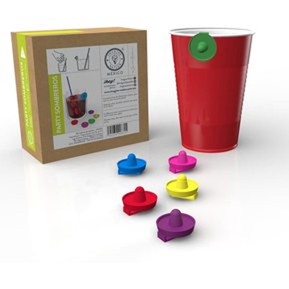 Set de 6 identificadores para bebidas Imagine-Nation sombreros