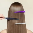 thumbnail image 6 of Hair Styling Clips Combs Set, 14pcs No Crease Sectioning Clips with Silicone Band and 3pcs Plastic Black Rat Tail Hair Combs with Steel Pin for Women Salon Hair Roller Styling Coloring, 6 of 9