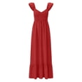 thumbnail image 6 of Women's Summer Dresses Maxi Dress Vacation Beach Sundresses 2026 Red XL, 6 of 6