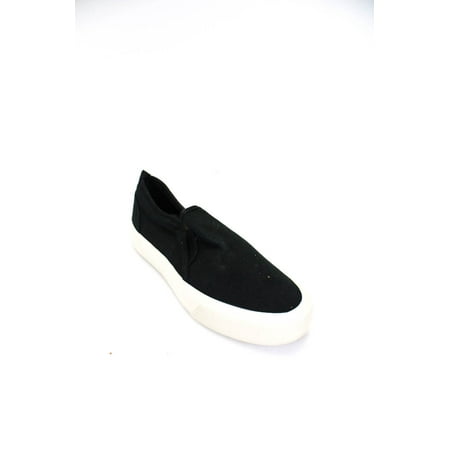 

Everlane Womens Recycled Cotton The Forever Sneaker Slip-On Sneakers Black 7.5 P