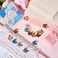 thumbnail image 3 of Colorful 1 Box 24Pcs 12 Colors Butterfly Stitch Marker Cute Crochet Markers Bulk Alloy Enamel Leverback Earrings Hooks Lobster Claw Clasps Colorful Knitting Charms for Jewelry Making DIY Craft Women, 3 of 6