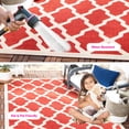 thumbnail image 4 of Safavieh Courtyard Amber Geometric Indoor/Outdoor Area Rug, Red/Bone, 4' x 5'7", 4 of 14