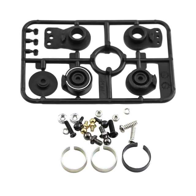 Accesorios Portátiles de Ahorro de Servo con Tornillos, Piezas de Mejora Del Brazo de Dirección para Modelo de Escala 1:10, Coche, Camión, J Negro Hugo Ahorrador de servo