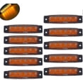 thumbnail image 1 of 10 Pack 6 Led 9.7cm Trailer Turn Signal Lights For Trucks Amber Marker Lights Truck Cab Rear Marker Lights (amber), 1 of 5