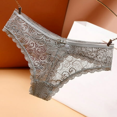 Pavied Cotton Underwear Seamless Underwear Custom High Waist Striped Tangas No Show Bikini Custom Thongs Women Underwear Panties Cotton Thong Womens Underwear Lace Underwear Gray XL