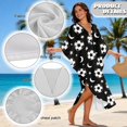 thumbnail image 6 of FKELYI Womens Summer Caftan Beach Cover Up Batwing Sleeves Maxi Beach Dress V Neck Swimwear Coverup Vintage Star Football Print Plus Size Loungewear for Vacation, 6 of 7