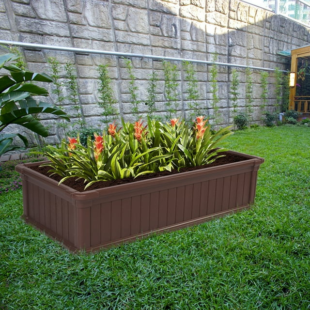 enyopro Elevated Garden Bed, Rectangle Raised Garden Bed, Planting Planter Box for Vegetable Fruit Herb Growing, Planter Raised Grow Box, 48 x 23.8 x 11.8 inch, JA2514