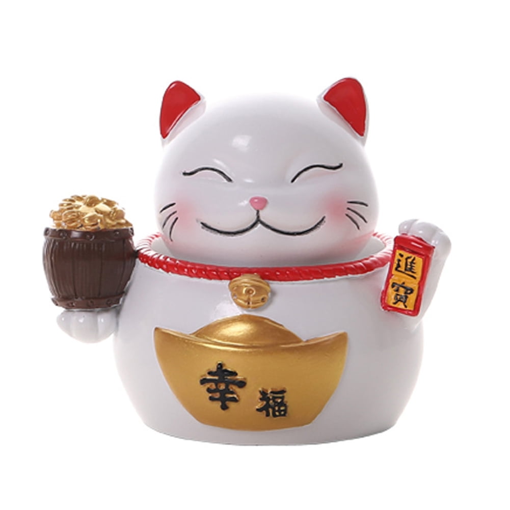 Uposao Car Bobble Head Cat Ornament Creative Fortune Lucky Cat Statue