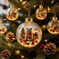 thumbnail image 5 of Light Up Animal Christmas Ball Ornament for Tree Decor, Glowing Christmas Balls Ornament with Mini Raccoon & LED Warm Lights, Clear Winter Scene Balls for Mantel Window, Holiday Keepsake, 5 of 9