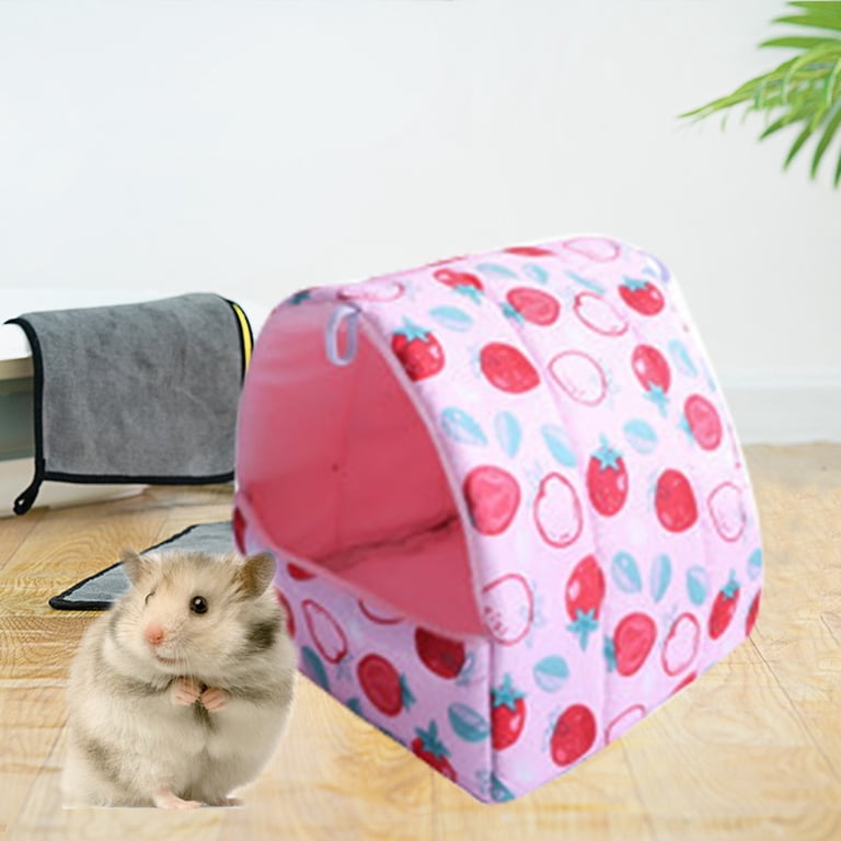 Small Animal Hideout Hammock - Triangle Hideaway For Hamsters, Guinea Pigs, Mice, Hedgehogs