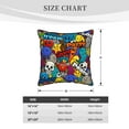 thumbnail image 4 of DouZhe Velvet Decorative Throw Pillow Covers Set of 2, Soft Square Cushion Cover with Invisible Zipper Graffiti abstract characters Printing, 16"x16", 4 of 7