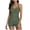 Army Green, variant on Women's Tie Back Swimsuit High Waist Bathing Suit Nylon Spandex