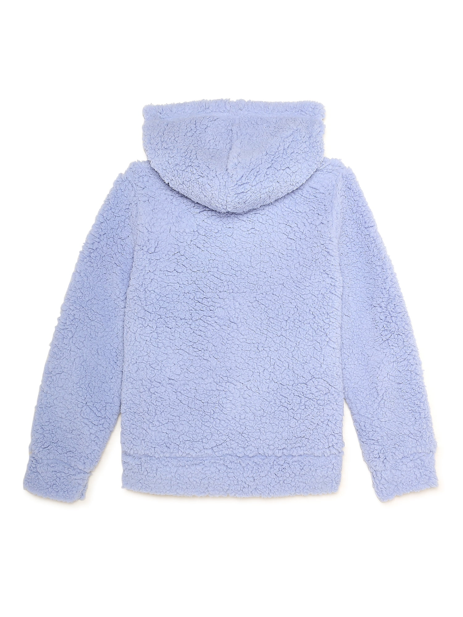 Miss Chievous Girls Sequin Critter Plush Faux Sherpa Pullover Hoodie