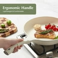 thumbnail image 5 of Ceramic Pan Nonstick, Nonstick Frying Pan, Large Fry Pans, PFAS & PFOA-Free, Non-Toxic, Induction Compatible Pans, Ergonomic Handles, Suitable for All Stove, Beige White, 11", 5 of 9