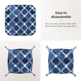 thumbnail image 4 of Multi-Size Leather Tray Four Corners Four Button Design Anti-Scratch Waterproof Convenient Cleaning Convenient Storage Indigo Moroccan Trellis Hand-Drawn Sketch_1 Medium, 4 of 8