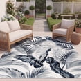 thumbnail image 5 of SAFAVIEH Cabana Rosario Botanical Indoor/Outdoor Area Rug, Ivory/Navy, 5'1" x 7'6", 5 of 16
