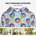 thumbnail image 4 of Lsque Donut with the USA Fag Pattern Casual Women's Hoodie,Hooded Sweatshirt with Kangaroo Pocket,Pullover Hoodie with Eye-catching Drawstrings-Small, 4 of 7