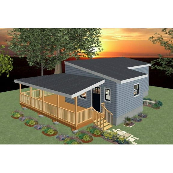 Tiny House Blueprints Plans 495 SQFT