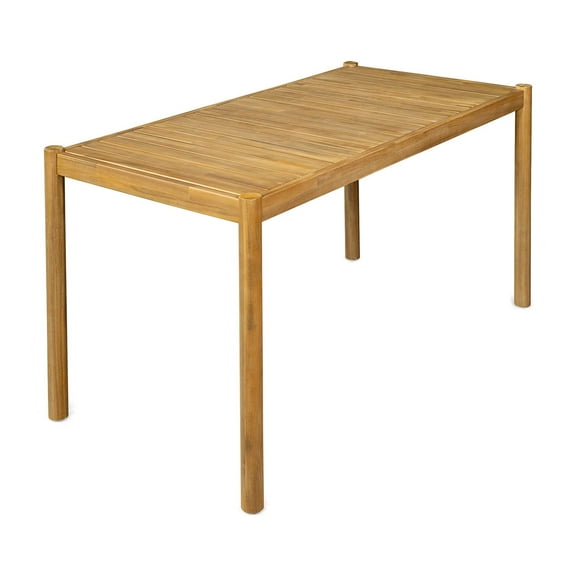 Outdoor Table Made Of Wood - , Spacious, Non-slip Feet Dining For Patio Easy Maintenance