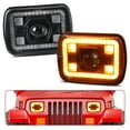 thumbnail image 1 of KOLEMO 7x6 LED Headlights Assemblies,5x7 Inch Headlamps Compatible with for Jeep Wrangler YJ Cherokee XJ Chevy Nissan H5054 H6054LL Etc,with Hi/Lo Beam,DRL,Turn Signal Light, 1 of 7