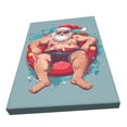 thumbnail image 3 of 12x18 inch Bathroom Decor Swimming Circle Santa Claus Oil Painting&nbsp;Wall Art,Home Bathroom Accessory,Hotels,Apartment,Lounge Wall Decor Paintings Poster,Modern Style Circle Santa Claus Prints, 3 of 6