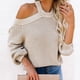 thumbnail image 1 of Puntoco Suéter Mujer Botón Manga larga Tejer Sudadera Jersey tops Blusa Camisa Cuello alto Suéter sólido Liquidación de Navidad Puntoco Puntoco-4337, 1 of 8