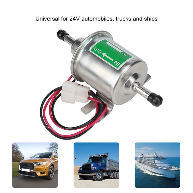 Bomba de Combustible Eléctrica ANGGREK Universal para Barco y Automóvil 24 V Oro Plata