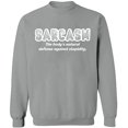 thumbnail image 2 of OXI Crewneck Sweatshirt - Sarcasm Defense Against Stupidity, Basic Casual Sweatshirts for Men's and Women Fleece Sweatshirt Long Sleeve - Sport Grey 2X-Large, 2 of 2