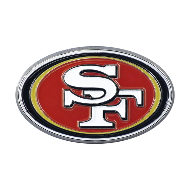 Tapis de Fan 22608 Emblème NFL San Francisco 49ers Logo; Peint; Chrome Robuste