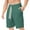 Green, variant on EGNMCR Mens Shorts Men Casual Solid Pocket Elastic Waist Straight Half Shorts Pants Sport Pants Gifts for Men