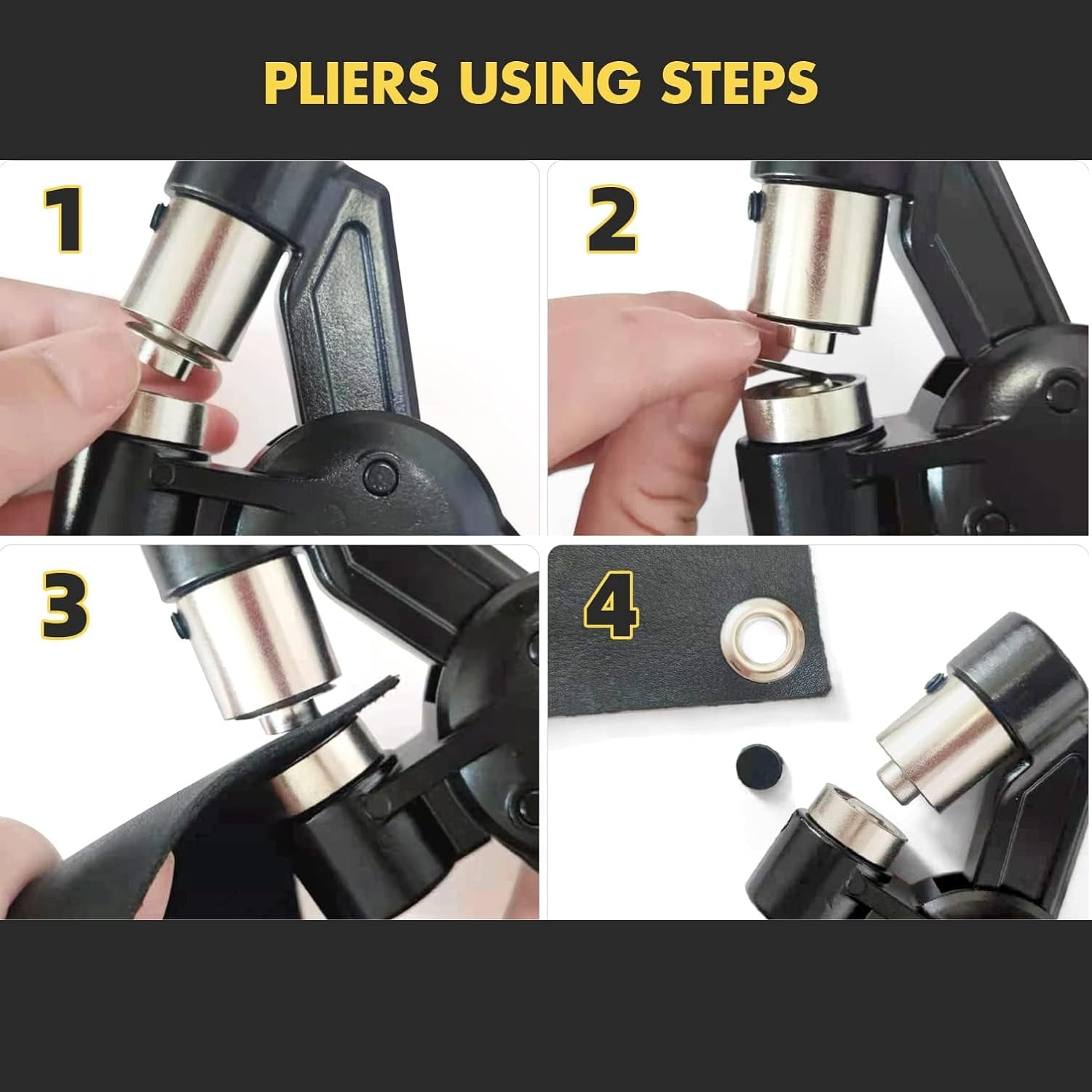1/2 I h Grommets for Grommet Tool, 12mm Grommet Tool Kits,300 Sets Grommet Refill for Grommet Kit