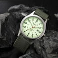 thumbnail image 2 of Reloj de cuarzo para hombre, reloj militar para hombre con fecha, de lona, de acero inoxidable, deportivo, de cuarzo, color blanco., 2 of 5
