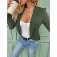 thumbnail image 6 of Women'S Blazer Open Front Shawl Collar Light-Weight Business Casual Dressy Blazer Jacket  Green S, 6 of 8
