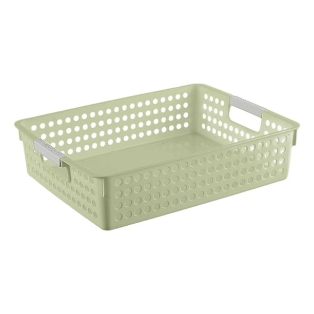 Baño Organizadores Y Almacenamiento Baño Armarios Cesta de Plástico 9.2x6.1x3 Pulgadas, Juguete Apilable Contenedores de Almacenamiento, Impermeable Ducha Caddy para Lavandería, Juguetes