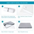 thumbnail image 3 of Orthopedic Dog Bed Large - Memory Foam Waterproof Dog Bed with Removable Washable Cover and Waterproof Liner , 2-Layer Thick with Removable Washable Cover and Waterproof Lining, Grey, 36x27x3.5 Inches, 3 of 7