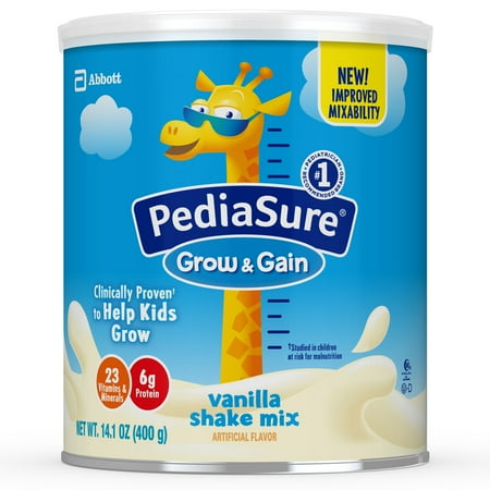 PediaSure Grow & Gain Non-GMO Shake Mix Powder Vanilla - 14.1oz