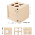 thumbnail image 3 of Montessori Wooden Activity Board For Toddlers Early Learning Develops Hand Eye Coordination Shape Color Recognition Skills, 3 of 8