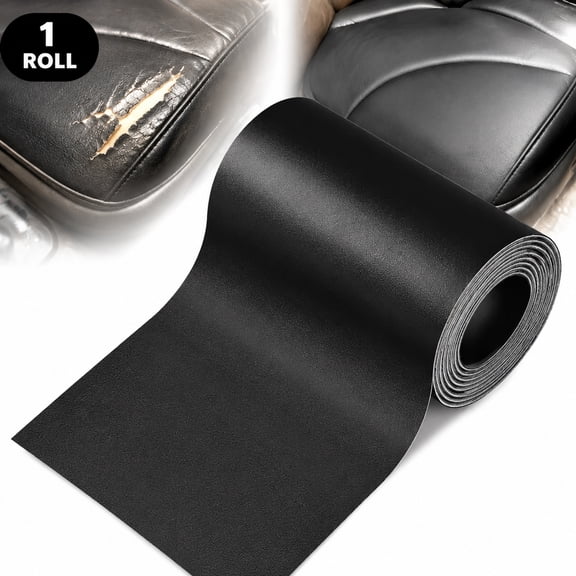 Leather Repair Tape, 3.1inx60in Self Adhesive Leather Repair Kit, Deally Black Leather Patches for Furniture, Couch, Sofa, Car Seats, Vinyl Repair Kit