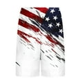 thumbnail image 5 of Chiccall Mens Plus Size Independence Day Graphic Swim Trunks July 4th Flag Printed Shorts Summer Beach Elastic Waist Drawstring Shorts for Men, 5 of 6