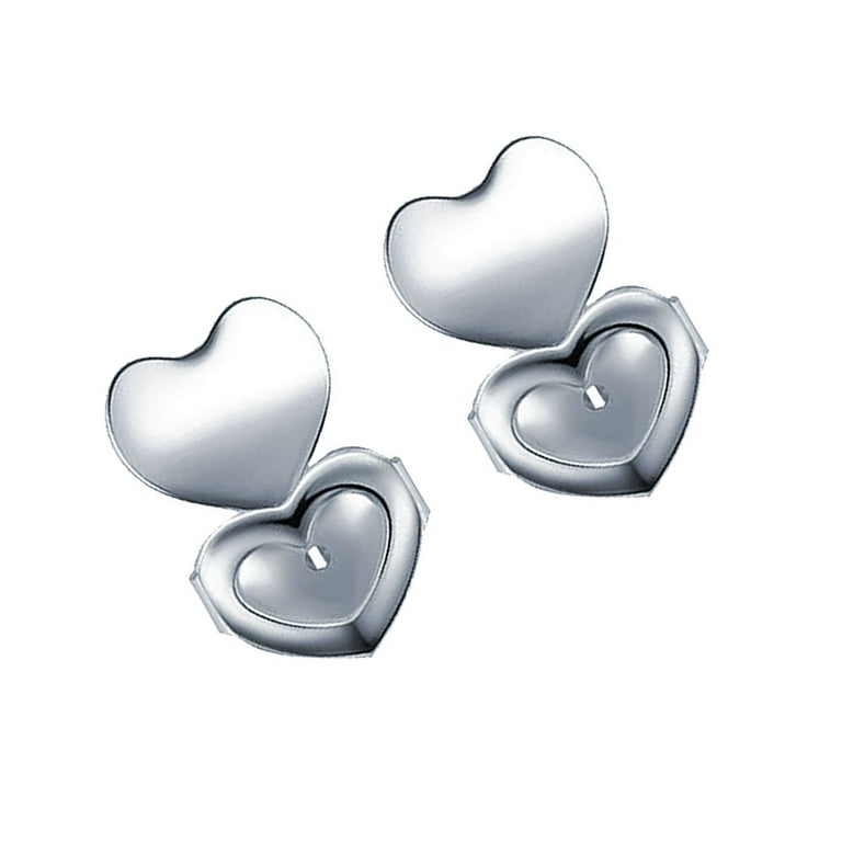 Stud Earrings Heart Earring Lifters Nut Ear Lobe Support Backs