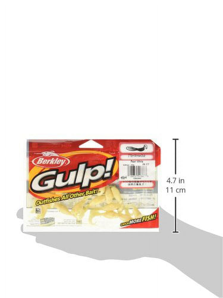 Gulp! Minnow Grub Soft Bait 2" Length, Pearl White, Per 20 1092940