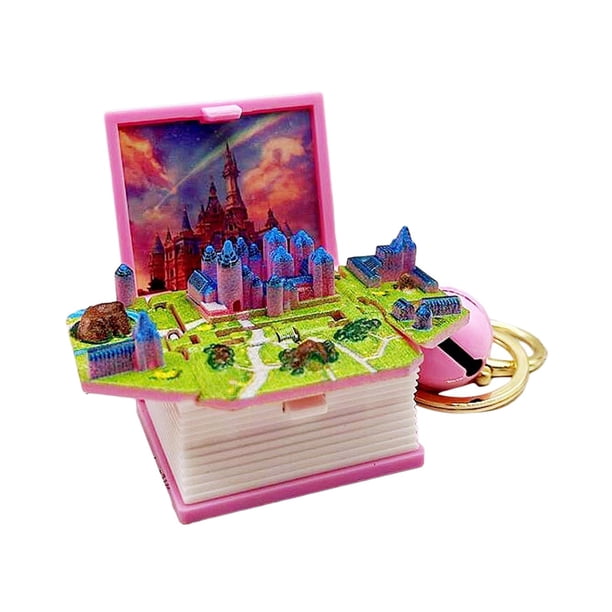 Llavero Libro 3D Hugo Castillo Rosa Mini Novedad